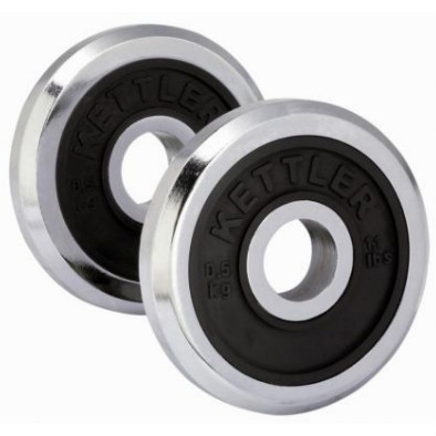Kettler haltergewichten chroom/rubber 1 x 2,5 kg (07442-700) 07442-700